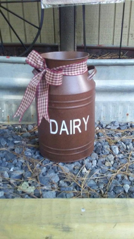 Rusty Milk Can Rustic Farmhouse Decor Country Decor Primitive Etsy