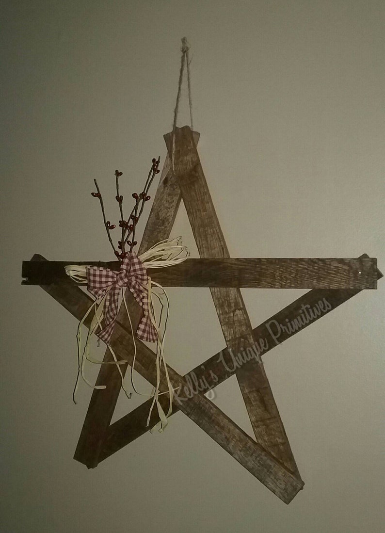 Madera Country Star pared decoración estrellas de madera | Etsy