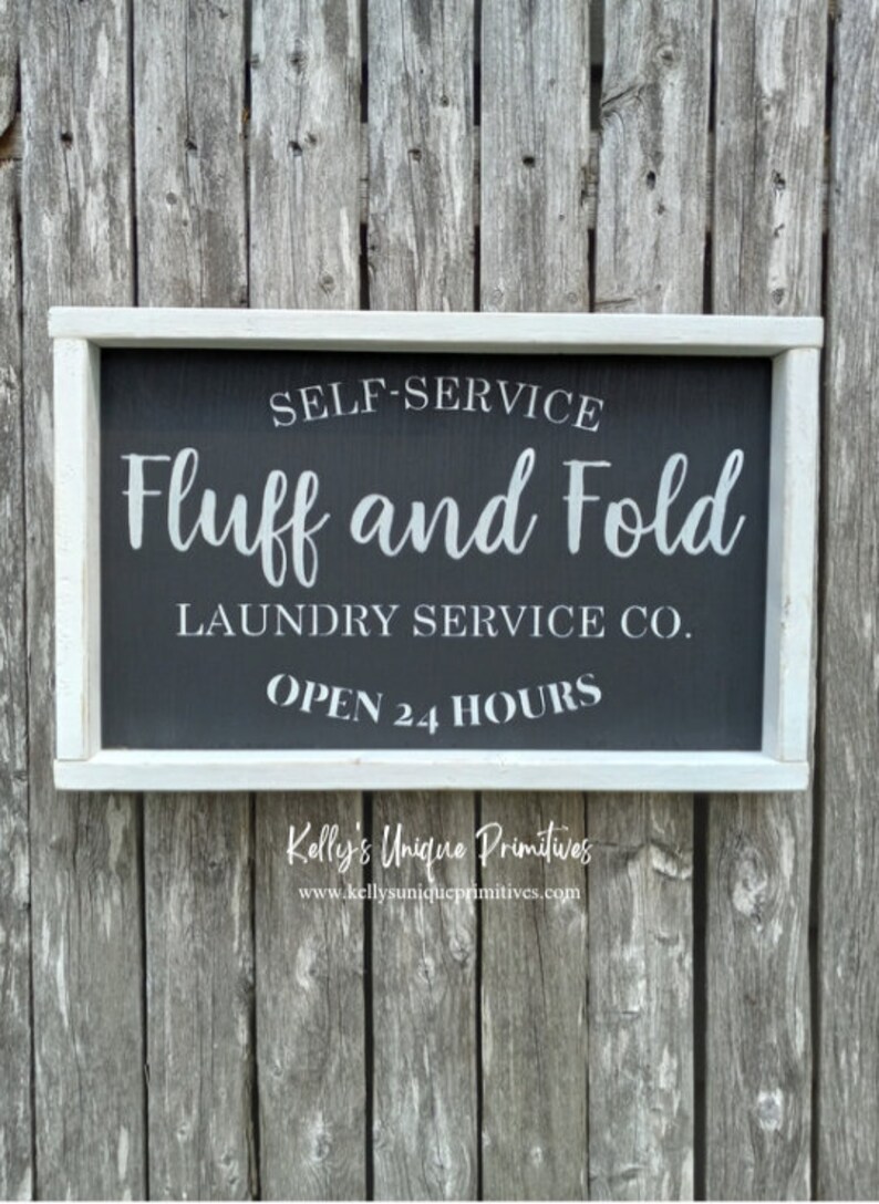 Fluff and Fold Laundry Room Sign Wall Decor - Etsy