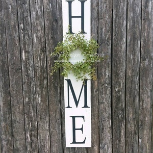 Vertical Home Sign Welcome Sign Home Decor Wall Decor Country Decor Rustic Farmhouse