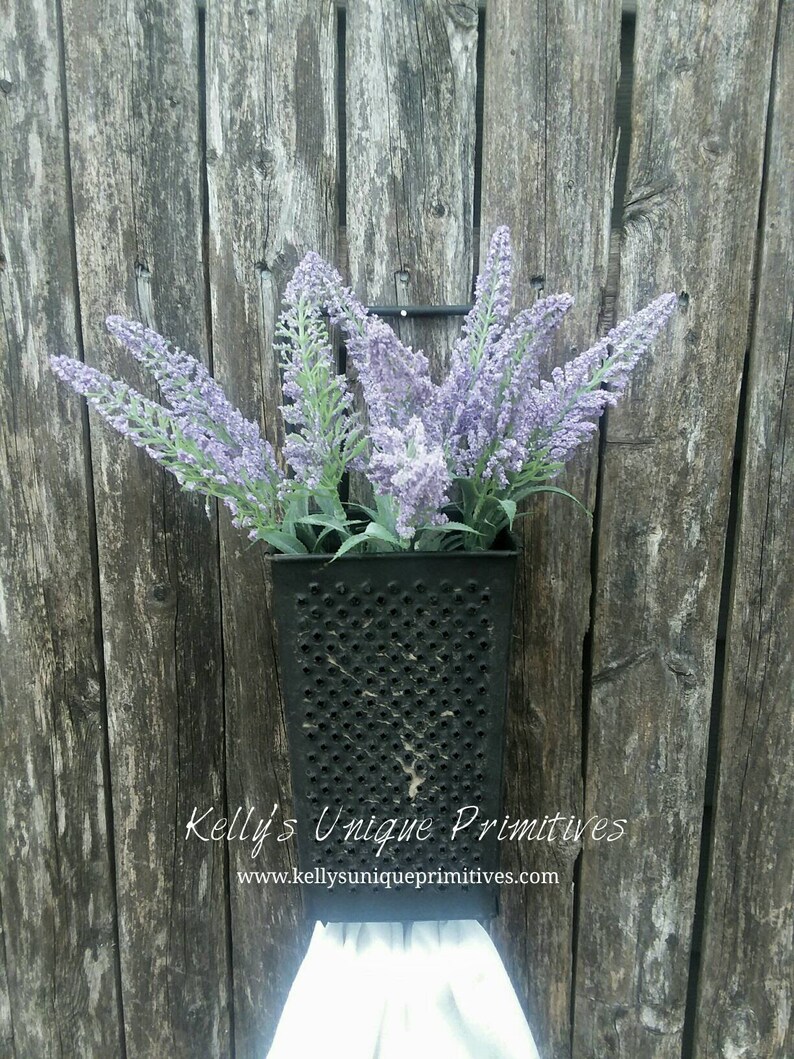 Cheese Grater Tea Towel Holder Floral Arrangements Farmhouse Etsy