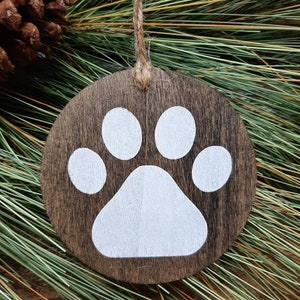 Christmas Ornaments Christmas Tree Decorations Paw Print Holiday Decor