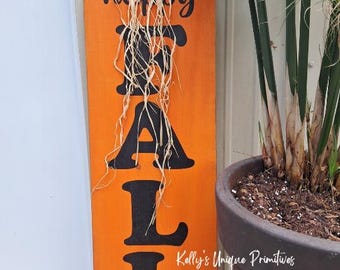 Happy Fall Pumpkin Porch Leaner Fall Decor
