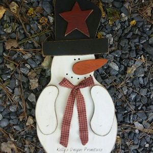 Primitive Snowman Top Hat Snowman Decor Winter Decor Outdoor Decor Crountry Decor Primitive Rustic Home Decor