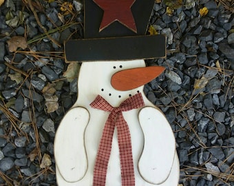 Primitive Snowman Top Hat Snowman Decor Winter Decor Outdoor Decor Crountry Decor Primitive Rustic Home Decor