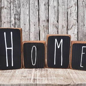 Home Block Letter Sign Set Farmhouse Country Home Decor
