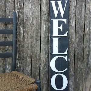 Vertical Welcome Sign Front Door Signs Country Decor