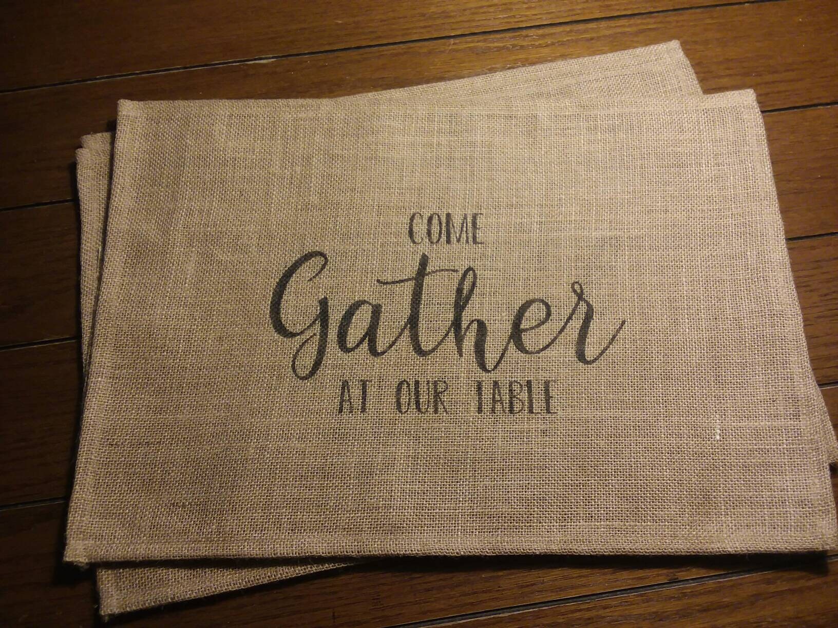 Burlap Farmhouse Placemats Kitchen Decor Table Decor Farmhouse Etsy