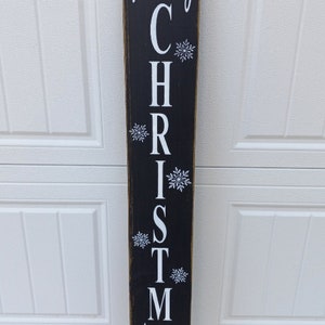 Vertical Christmas Signs Merry Christmas Let it Snow Happy Holidays Vertical Sign Christmas Decor Outdoor Decor Holiday Decor