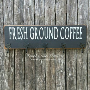 Coffee Cup Holder Cup Organizer Coffee Bar Coffee Decor Wall Decor Kitchen Decor