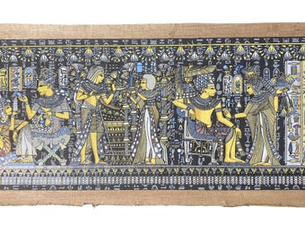 クレオパトラ女王の光るパピルス画 - エジプトの女王 - ユニークな古代