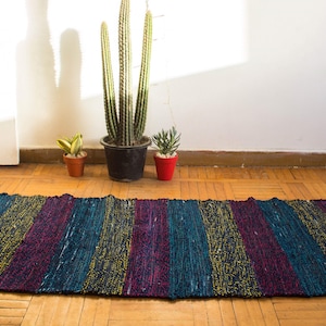 Reggae Handwoven Egyptian Kilim Rug| Bohemian Colorful Handmade Wool Kilim Rug| Egyptian Bedouin Handwoven Rug Kilim| Boho Area Rug