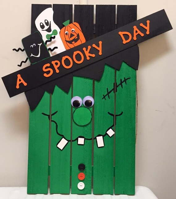 Halloween Frankenstein Pallet Decoration Etsy