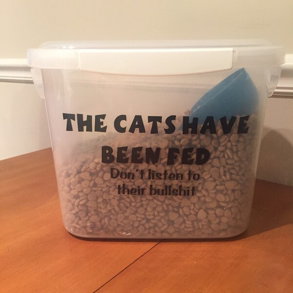 Cat Food Container Etsy