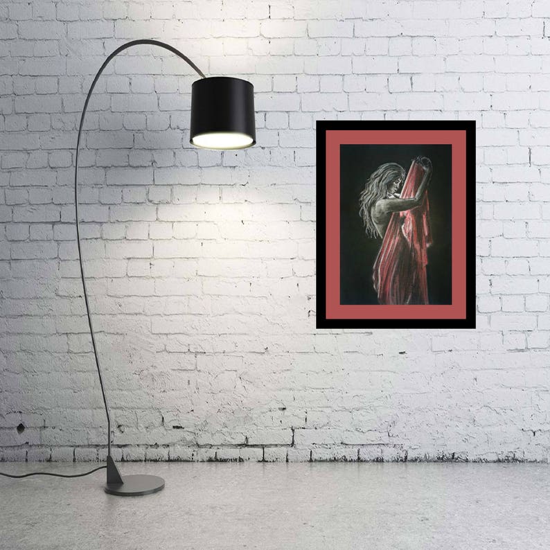 Shadow Lady Original Drawing Nude Art Erotic Art Bedroom - Etsy