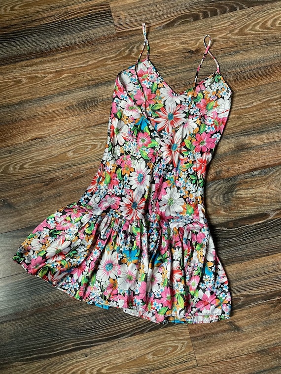 Vintage 90's Silky Floral Slip Dress Lingerie - image 4