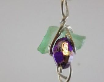 Glass and bead flower