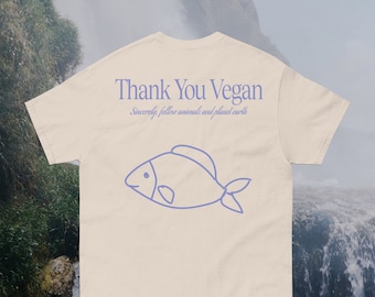 Vegan Fish Shirt | Thank You Vegan | Fish are Friends, Not Food | Gift for Vegan