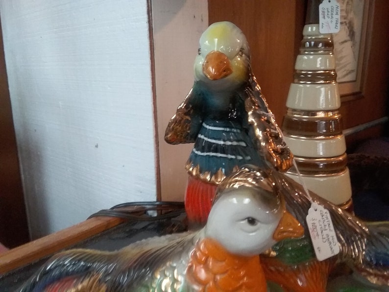 Vintage HUGE ceramic pheasants