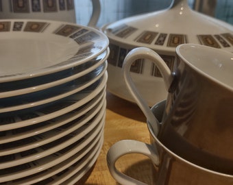 Vintage Noritake Ringwood Pattern Coffee/Tea Service Set + Lidded Casserole