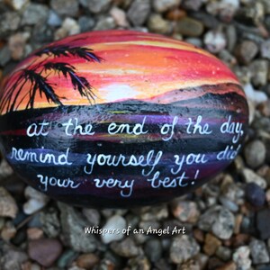 Inspirational Painted Stone, Stone Art, Hand Painted Rock, Stone Art Paperweight, Painted Stone, Decorative Art Decor
