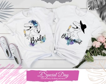 Bachelorette Party Shirts, T-Rex Bride, Bridesmaid Proposal Gift, Bachelorette Party Ideas, Bridesmaid Shirts, Custom Bachelorette Shirts