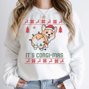 It's Corgi-mas Sweatshirt, Funny Christmas Sweatshirt, Personalized Christmas Gift for Corgi Lovers, Dog Christmas Shirt, Corgi Sweater