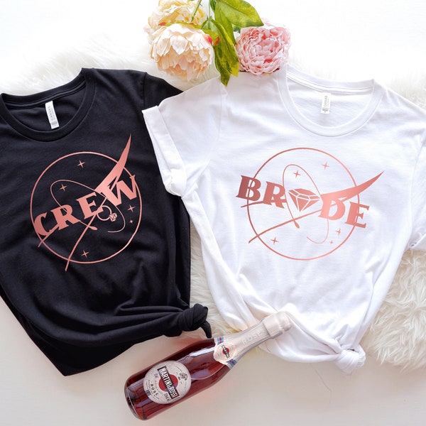 Bachelorette Party Shirts, Bride Crew Space Shirts, Bride Squad Custom Bachelorette Party Tanks, Bride Space Shirt, Crew Space Style Shirts