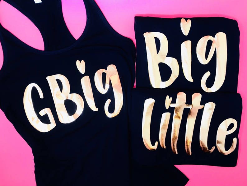Big Little Gbig Ggbig Sorority Tanks Big Little Reveal Etsy