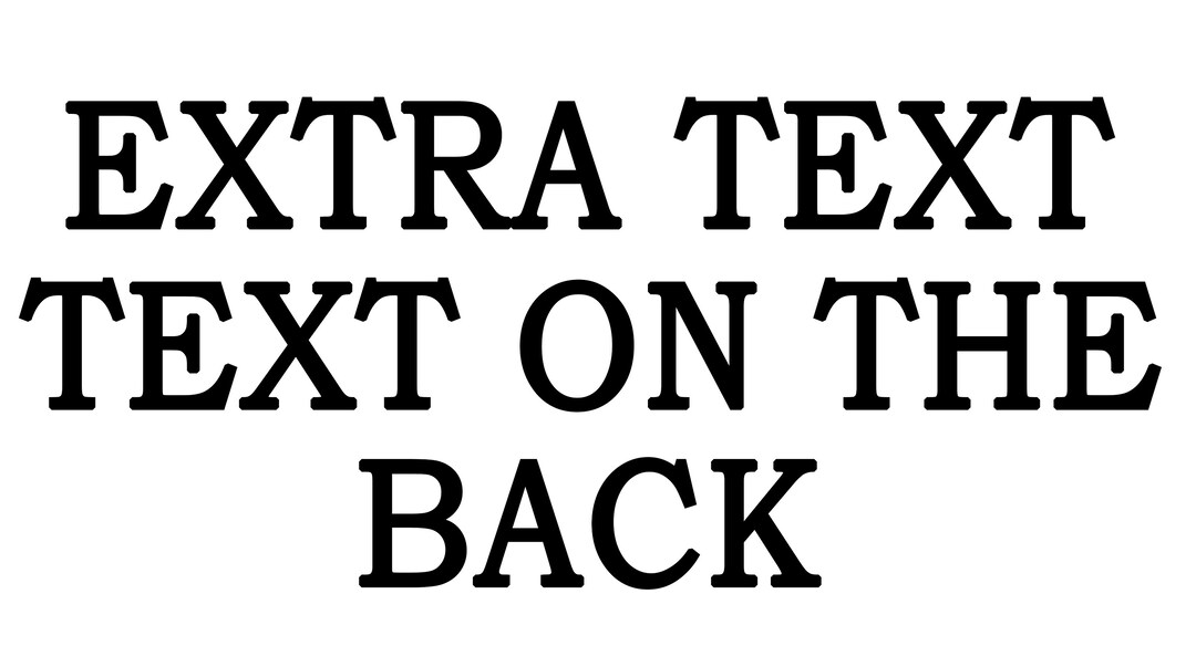 Extra Print on the Back of Shirts - Etsy