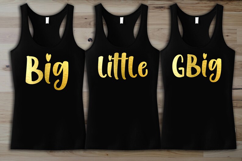Big Little Gbig Ggbig Sorority Tanks Big Little Reveal Etsy