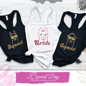 Llama Bachelorette Party Shirts, Custom Bachelorette Shirts, Bridesmaid Proposal Gift, Bridal Party Shirts, Funny Bridesmaid Shirts