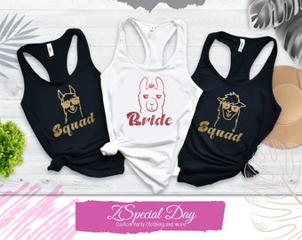 Llama Bachelorette Party Shirts, Custom Bachelorette Shirts, Bridesmaid Proposal Gift, Bridal Party Shirts, Funny Bridesmaid Shirts