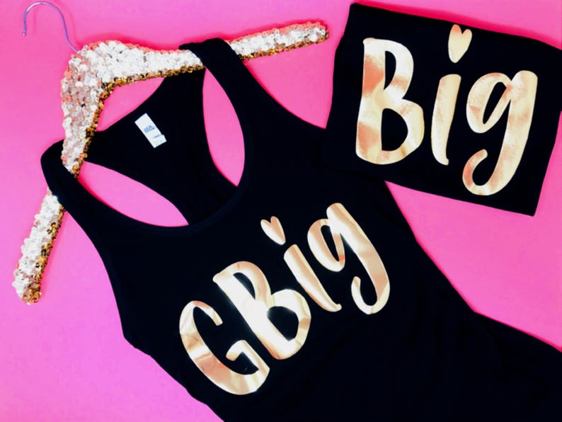 Big Little Gbig Ggbig Sorority Tanks Big Little Reveal Etsy