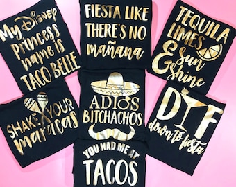 Tequila Shirts, Fiesta Bachelorette Party Shirts, Beach Tank Top Dtf, Adios Bitchachos, Nacho Average Bride, Mexican Style Bridal Shower Tee