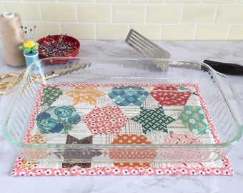 Large 9" x 13" Quilting Makes Cents, Hot Pad, Trivet, Casserole, Cookie Sheet, Hot Plate, Under 15 Dollars