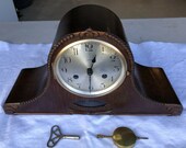 1920 s Antique German Kienzle Mantel Shelf Clock Working Correctly With Chimes