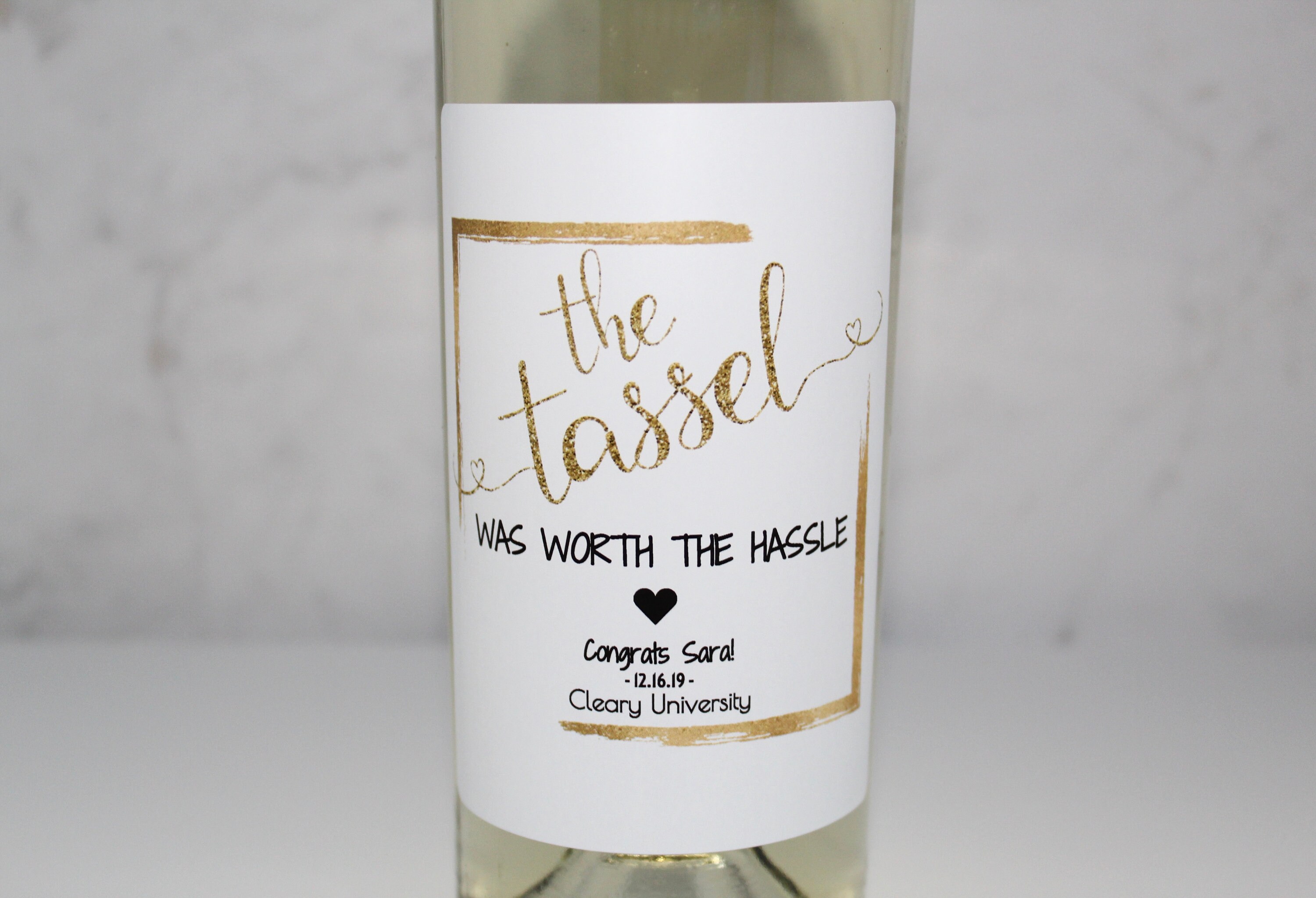 Graduation Wine Label - Custom Graduation Gift - Personalized Gift for Graduate - Class of 2019 - Congrats Grad