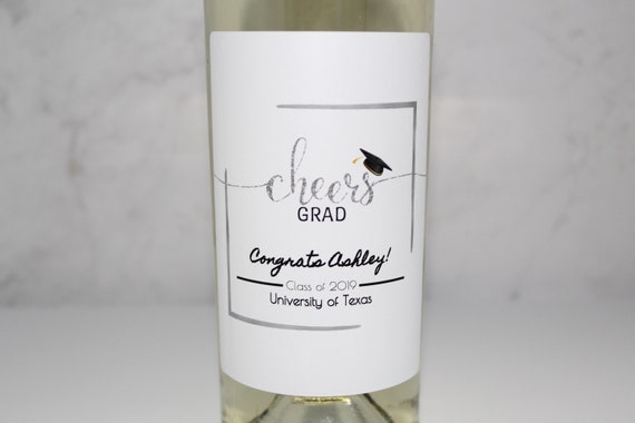 Graduation Wine Label Custom Graduation Gift Personalized - Etsy