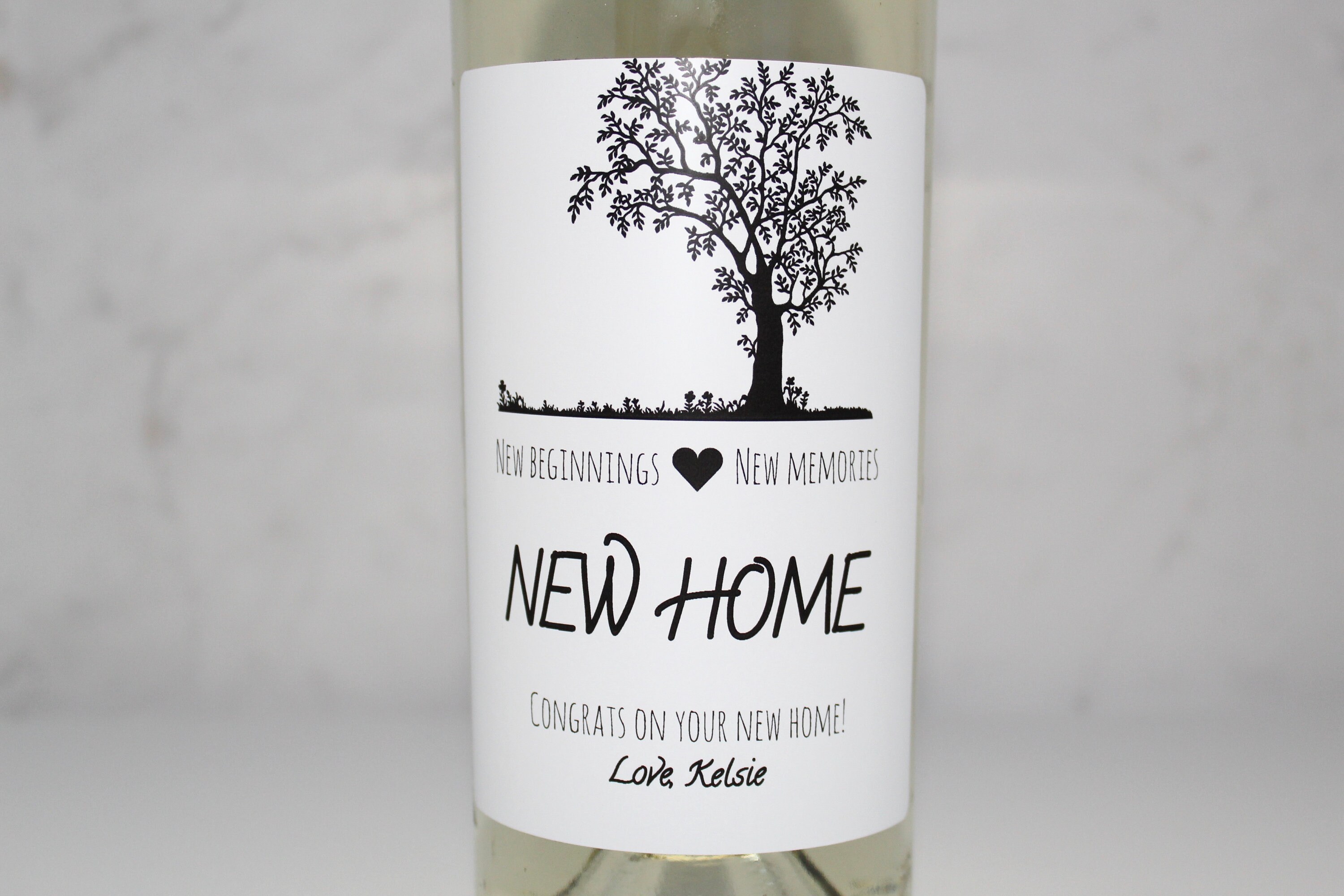 New Home Wine Label Custom Housewarming Gift Personalized Etsy