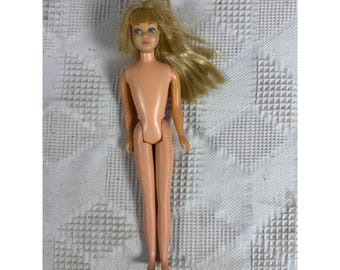 Vintage 1960s Skipper Doll Little Sister Of Barbie Blonde Hair Blue Eyes Japan