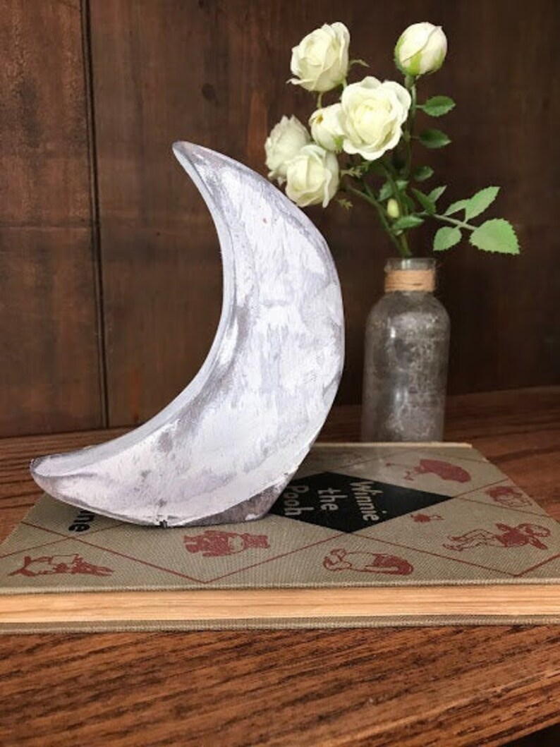 Wooden Crescent Moon Decor Wood Moon Shelf Decor Etsy