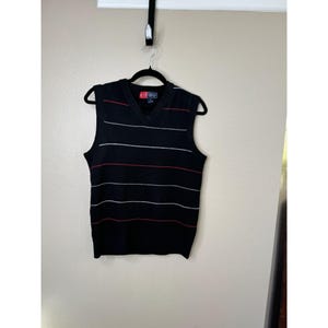 Vintage Cambridge Classics Men&#39;s Black Vest, sweater vest, Polyester vest, 1990s vest, mens vest, mens sweater vest, cambridge vest