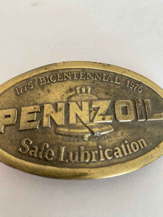 Vintage Pennzoil 1776 Bicentennial 1976 Belt Buck… - image 3