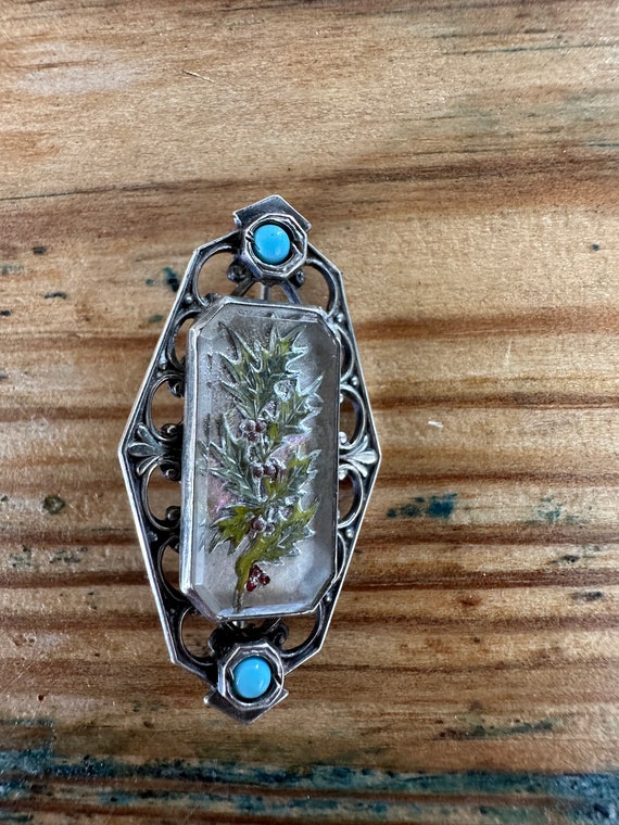 Vintage Sterling Silver Brooch, sterling silver, Brooch, vintage brooch, vintage Sterling Silver, mistletoe brooch, womens accessory