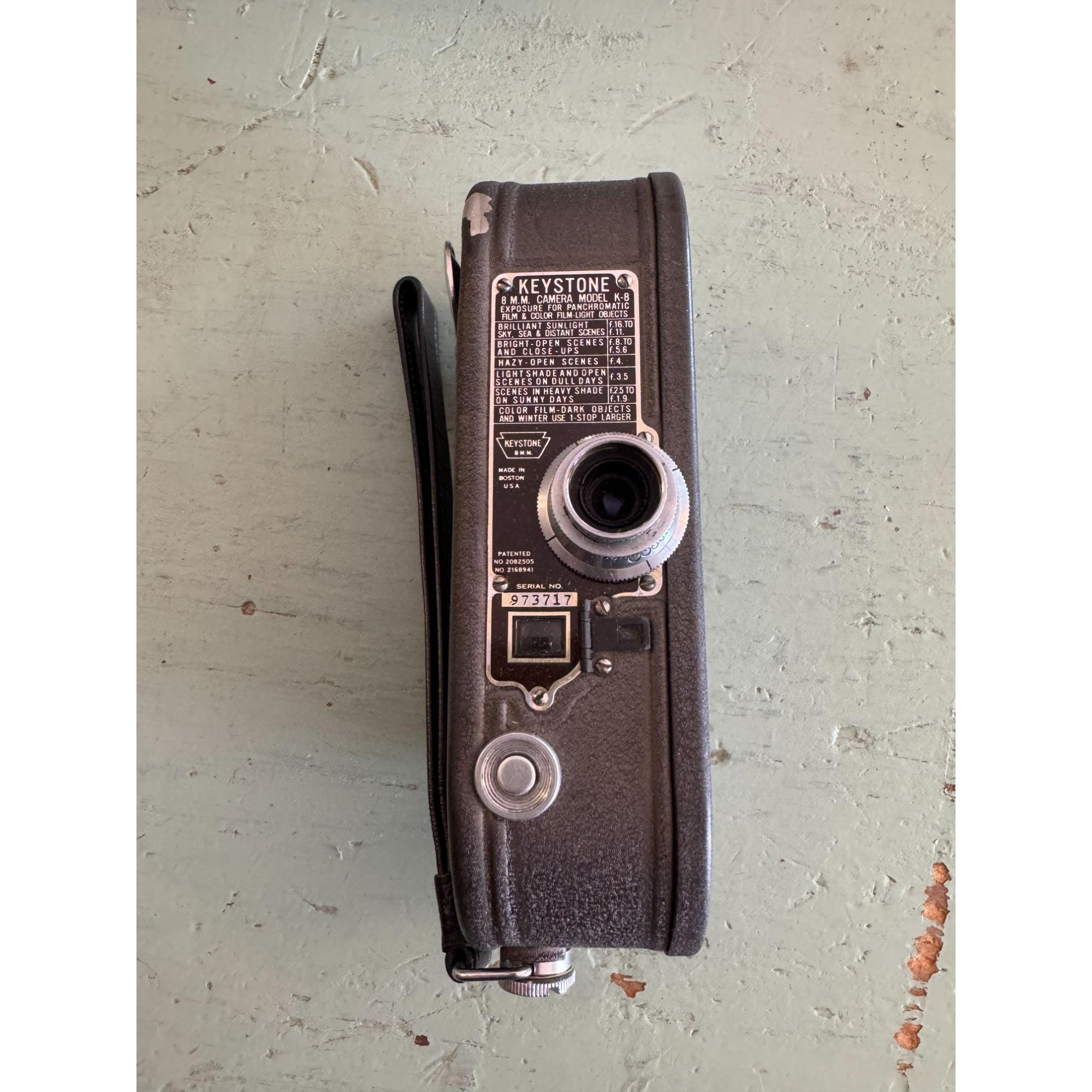 Appareil Photo Argentique Keystone K-8 8mm - Objectif F/3.5 - Vintage US