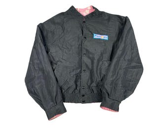 Penrods Beach Club Miami Jacket Black Embroidered Vintage 80s Caribbean Cowboy