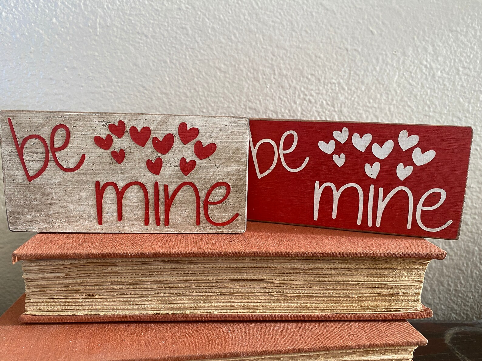 Handmade Be Mine Wood Block Home Decor Valentine Love | Etsy