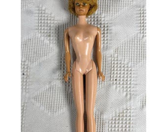 Vintage Barbie Doll Mattel 1962 Japan Blonde Bubble Cut Hair Collectible