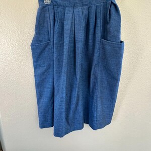 Vintage Mid Length Skirt, vintage skirt, midi skirt, vintage blue skirt, vintage clothing, vintage womens skirt, womens clothes, vintage